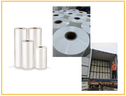 Transparan BOPP Thermal Film 20mic 200mm Lebar 1 Inch Paper Core