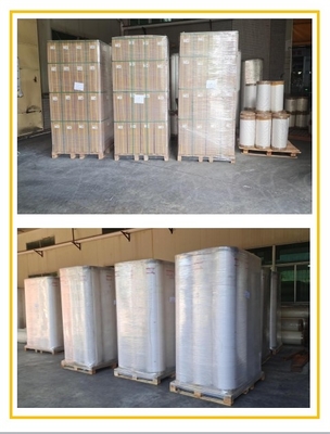 Film Laminasi Termal Glossy Soft PET Untuk Kotak Anggur Tampilan Perdagangan Foto Bahan PVC