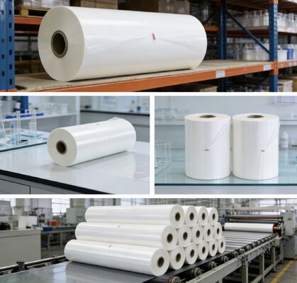 Film laminasi termal PET tahan kelembaban dengan ketahanan suhu hingga 130 °C dan panjang yang dapat disesuaikan per gulungan