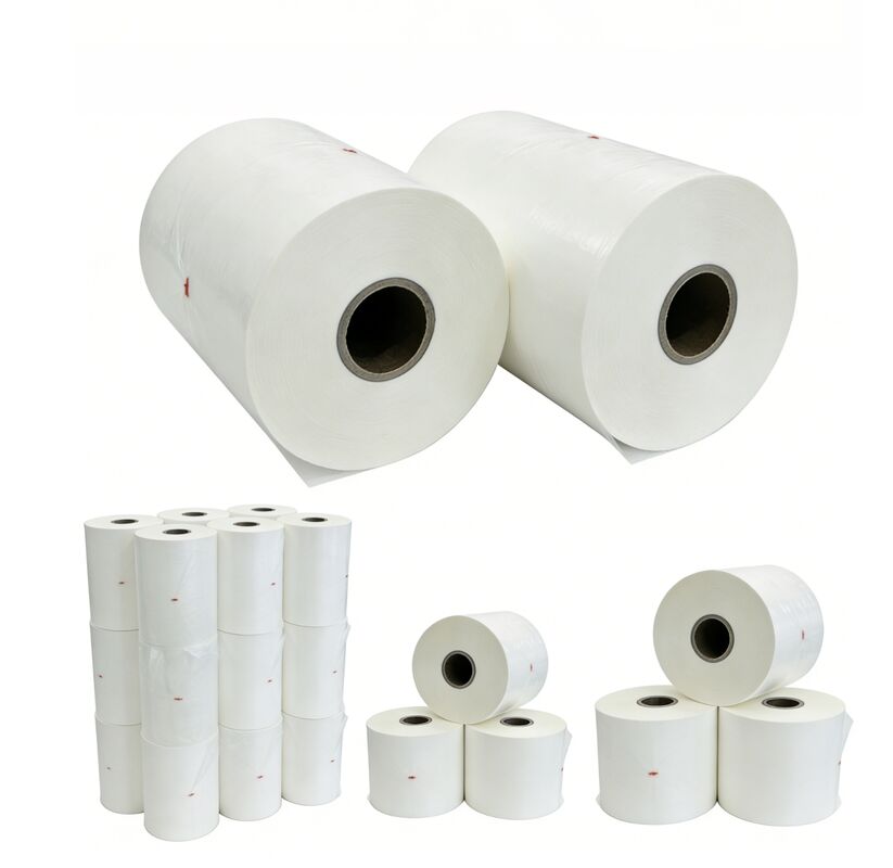 Film laminasi termal BOPP dengan lebar 2200 mm dan 95-120 derajat Celcius untuk finishing pelindung transparan