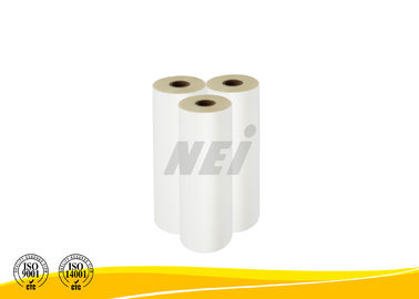 Eva Glue BOPP Hot Laminating Roll Film Eco Friendly Untuk Pengiriman Tas / Novel