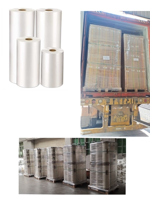18 mic Pro Coating Transparent Gloss Lamination Film Untuk Show Bag / Media Kertas