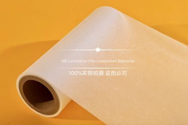 3 Inch 90 Mikron Logam Menggambar Brushed Laminating Film Roll, Heat Laminating Film Untuk Kemasan