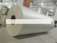 Lebar Film Laminasi Matte Ekstrusi Ganda 0 hingga 2200mm Material untuk Penyelesaian Permukaan dan Perlindungan Pencetakan Kemasan