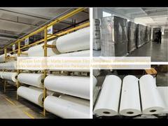 Film Laminasi Matte Ekstrusi Ganda Kompatibel dengan Berbagai Tinta Cetak Panjang Bervariasi Ideal untuk Industri Pengemasan dan Pelabelan